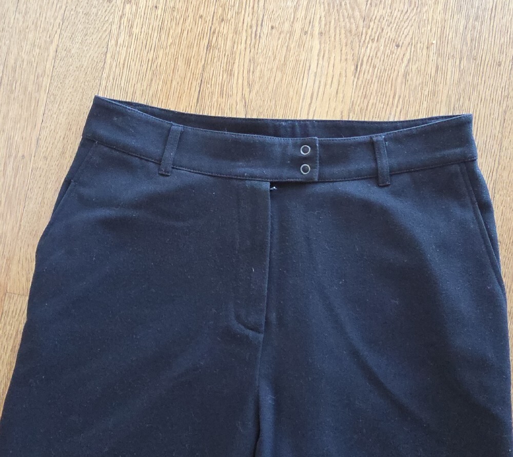 💙French Classic Wide-Leg Black Women's Pants - Picture 3 of 9